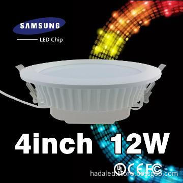 UL CE ROHS 12W SAMSUNG LEDs, 3 years warranty 4inch LED downlight